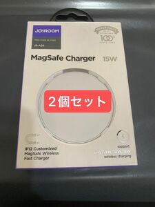 【2個セット】Magsafe充電器 iPhoneワイヤレス充電 磁気ワイヤレス充電器 充電器 マグセーフ充電器 急速 軽量 15W