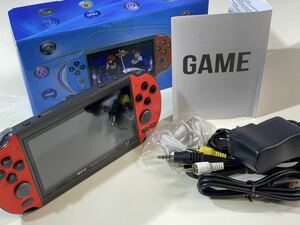 ★動作確認済み X7 エミュレータ ポータブル ゲーム機 コンパクト 小型 ミニ レッド MP5 中古品 現状品 管理TO326