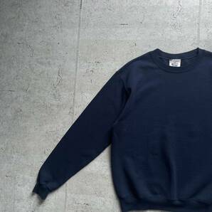 champion チャンピオン ヘビーオンス ワンポイントロゴ クルーネック スウェット トレーナー ネイビー M の画像1