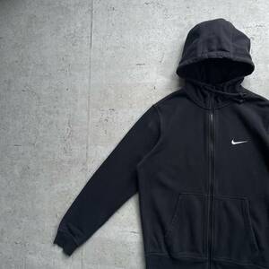 NIKE ナイキ ワンポイントロゴ フルジップアップ パーカー ブラック M