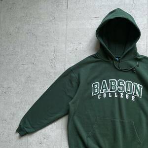 champion チャンピオン ヘビーオンス カレッジロゴ BABSON プルオーバー パーカー グリーン L