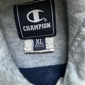 champion チャンピオン ヘビーオンス ワンポイントロゴ プルオーバー パーカー ネイビー XLの画像4