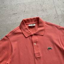 LACOSTE ラコステ ポロシャツ サーモンピンク 2 XSサイズ相当_画像3