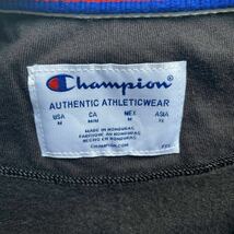 champion チャンピオン プリント ワンポイントロゴ クルーネック スウェット トレーナー ブラック M_画像4