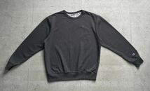 champion チャンピオン ワンポイントロゴ クルーネック スウェット トレーナー チャコールグレー L_画像2