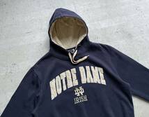 vintage 90's STADIUM カレッジロゴ NOTRE DAME プルオーバー パーカー ネイビー M_画像3