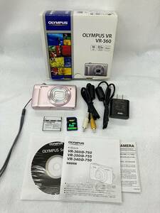 【長期保存現状品】OLYMPUS　オリンパス コンパクトデジタルカメラ　VR-360 ピンク　 バッテリー・SDカード付き