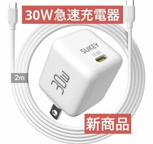 PD USB充電器 30W GaN Type C 急速充電器 高速充電器PD対応