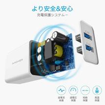 2個セット USB 充電器 2ポート ACアダプター USB コンセント 24W スマホ 充電器 2台同時充電可能 急速充電 コンパクト 携帯充電器_画像7