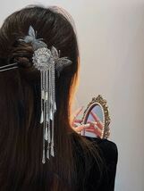 簪 かんざし 一本 挿し 和装 髪飾り シルバー ヘアアクセサリー女性_画像2