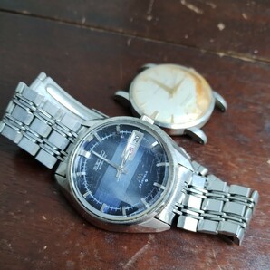 SEIKO セイコー ロードマティック カットガラス稼働 セイコー マーベル まとめ売り 純正ベルト付き 腕時計 5606-7281の画像2