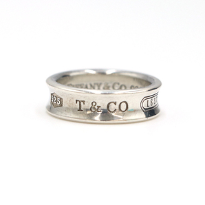 ティファニー TIFFANY&Co. ナローリング 1837 指輪 シルバー925 19号 ＃19 アクセサリー【xx】【中古】4000060801800524の画像1