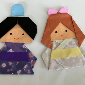 ハンドメイド 折り紙 七夕 彦星 織姫 壁面飾り 幼稚園 保育園 介護施設 の画像1