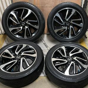 ホンダ ステップワゴン純正17インチ 6J インセット50 P.C.D114.3 DUNLOP 205/55/R17 中古4本セットの画像1