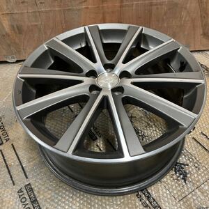 スバル　純正　18X7.5J　5H　PCD100　OF55　アルミホイール　1本　BR　BM