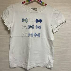 140サイズ　むーのんのん　Tシャツ　moononnon リボン柄