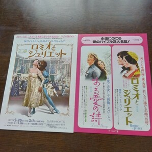 映画チラシ＊ロミオとジュリエット・4パターンのチラシ・4枚セットの画像5