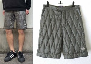 THE NORTH FACE PURPLE LABEL DOWN SHORT PANTS M パープルレーベル 光電子 ダウン ショーツ ハーフパンツ グレー PERTEX ※レターパック可