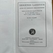4106 The Loeb classical library　ロエブ叢書 ディオゲネス・ラエルティオス 2冊揃 Diogenes Laertius ギリシャ哲学_画像2