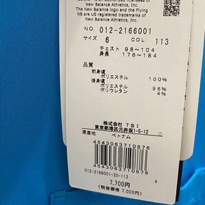 【50%OFF】メンズ ゴルフウエアー ニューバランス 半袖ネックシャツ 012-2166001 ブルー サイズ6(LL) 定価7,700円 （117）の画像3