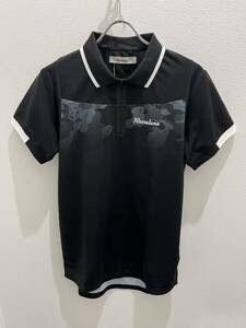 【50%OFF】メンズ　ゴルフウエアー　ラッセルノ　RS-2020353 半袖シャツ　ブラック　サイズ4（M）(78)定価24,000円