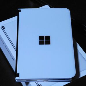 【中古美品】Surface Duo2 128GB Glacier Android Simフリー カバー付 折り畳み