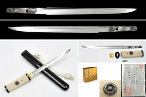 [ sword .] short sword less . length :21.7cm curve : less eyes .. hole :1 piece Tokyo 270747 * sword Japanese sword 0303215-1