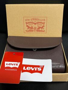 Levi's ☆ 二つ折り財布 ブラウン レザー 小銭入れ付