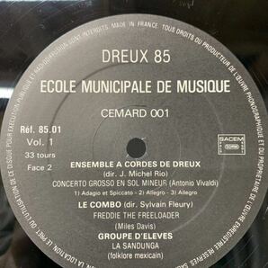 稀少 DREUX 85 ECOLE MUNICIPALE DE MUSIQUE ENSEMBLE A CORDES DE DREUX Rf. 85.01 France プライベートプレス jazzの画像4