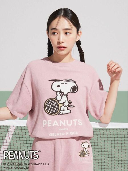 ジェラートピケ【PEANUTS】SNOOPY ジャガードプルオーバー&ジャガードショートパンツ