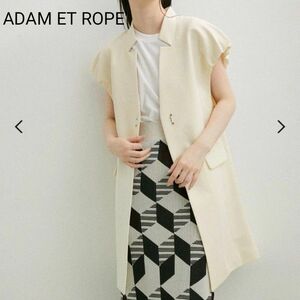ADAM ET ROPE' FEMME【サステナブル】クラウドショルダーベストオフホワイト　sizeフリー