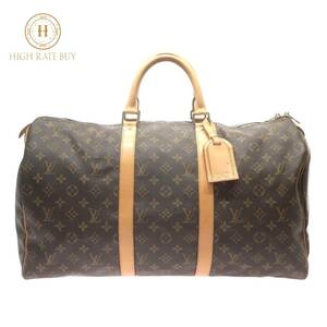 1円スタート 美品 LOUIS VUITTON ルイヴィトン キーポル50 M41426 FL1010 モノグラム ボストンバッグ トラベルバッグ 旅行かばん ブラウン