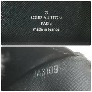 1円スタート LOUIS VUITTON ルイヴィトン ポルトフォイユ ブラザ M30501 TA3109 タイガ ノワール 二つ折り 長財布 札入れ 小銭入れ メンズの画像10