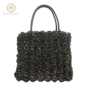 1 jpy start ANTEPRIMA Anteprima wire handbag Mini bag tote bag handbag bag PVC black group black series lady's 