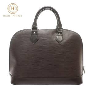 1円スタート LOUIS VUITTON ルイヴィトン アルマ M5214D FL0024 エピ モカ ハンドバッグ シルバー金具 手提げ ダークブラウン レディース