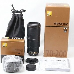 ◆超極上美品◆ニコン Nikon AF-S NIKKOR 70-200mm F4G ED VR 新品フード 付属品完備 元箱◇44261の画像1