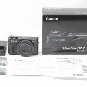 ◆新品同様◆キヤノン Canon PowerShot G7 X MarkII ブラック 付属品完備 元箱◇44313の画像1