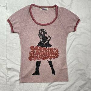 HYSTERIC GLAMOUR ラメ 半袖 初期タグ ヒスガール