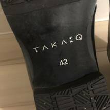TAKAQ タカキュー レザーシューズ 42 (26cm) ブラック モンクストラップ チャッカ ブーツ ビジネスシューズ_画像9
