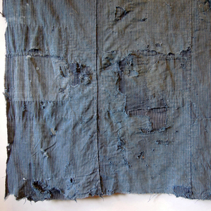 ボロ 古布 継ぎ接ぎ 縞木綿 藍染め 襤褸 vintage boro cotton patchwork old fabrics textileの画像6