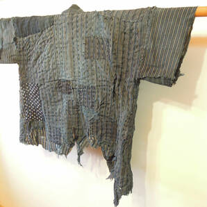 ボロ 野良着 アート 刺し子 継ぎ接ぎ 木綿 古布 古着 襤褸 vintage noragi boro art textile sashiko patchwork の画像9