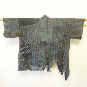ボロ 野良着 アート 刺し子 継ぎ接ぎ 木綿 古布 古着 襤褸 vintage noragi boro art textile sashiko patchwork の画像7