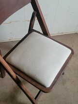 ヴィンテージ 折り畳み椅子Folding Chair フォールディングチェア 折り畳み椅子 イス 家具 キャンプ アウトドア アンティーク _画像2