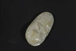 【和】(9281)　時代古作　唐物　玉石彫刻　小物　装飾品　翡翠　瑪瑙　白玉