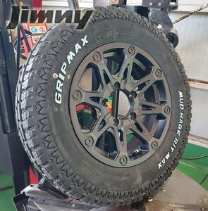 5月入荷 ジムニー JB64 JB23 JA BDX08 グリップマックス 185/85R16 タイヤホイールセット 16インチ マッドレージ RT ホワイトレター