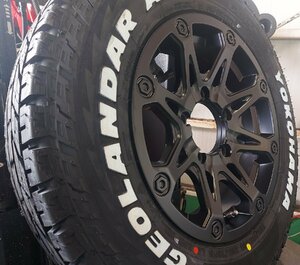 5月入荷 ジムニー JB23 JB64 JA22 JA12 JA11 BDX08 ヨコハマ ジオランダーAT 185/85R16 タイヤホイールセット 16インチ ホワイトレター