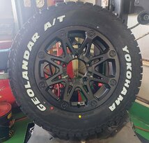 5月入荷 ジムニー JB23 JB64 JA22 JA12 JA11 BDX08 ヨコハマ ジオランダーAT 185/85R16 タイヤホイールセット 16インチ ホワイトレター_画像6