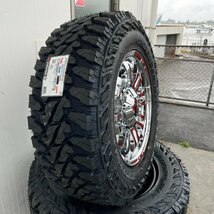 背面用付き（5本セット）Jeep ラングラー JK JL クロームメッキ Balano 17インチ ヨコハマ ジオランダー G003 265/70R17 285/70_画像4