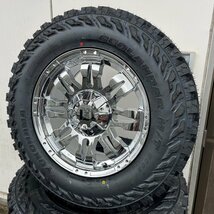 背面用付き（5本セット）Jeep ラングラー JK JL クロームメッキ Balano 17インチ ヨコハマ ジオランダー G003 265/70R17 285/70_画像5