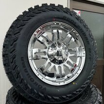 背面用付き（5本セット）Jeep ラングラー JK JL クロームメッキ Balano 17インチ ヨコハマ ジオランダー G003 265/70R17 285/70_画像3